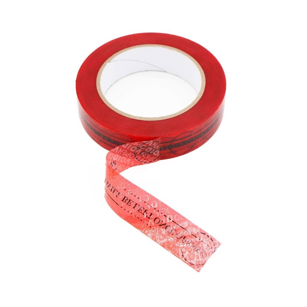 Solitary Walker Tamper Evident Security Tape Red 1in x 55yds Void Safety Seal